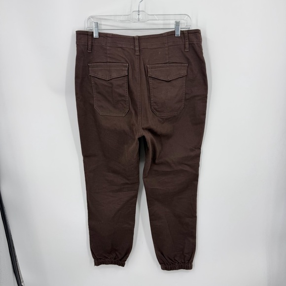 Cabi Utility Jogger Pants Size 10 Brown Zip Hem Pockets Stretch Style 4514 - Picture 3 of 10